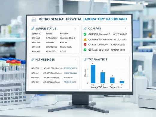 Laboratory middleware dashboard
